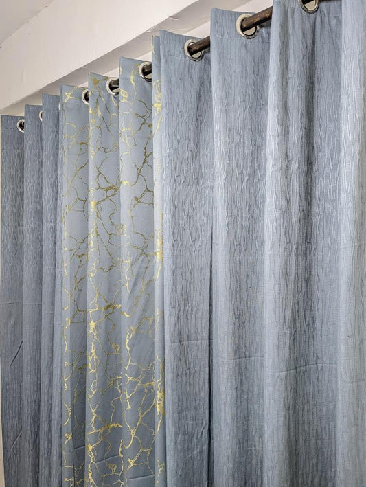 Golden Sparkles Jacquard Curtains for Home & Office