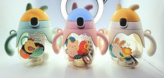 Kids Rabbit Sipper Water Bottle BPA-Free with Handle
