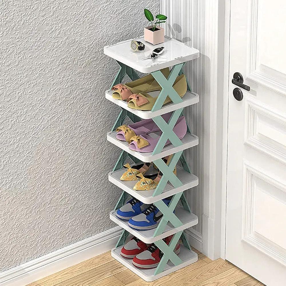 Multicolor Foldable Shoe Rack – Space Saving Storage Organizer for Home, Office & Entryway