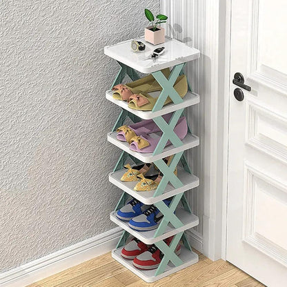 Multicolor Foldable Shoe Rack – Space Saving Storage Organizer for Home, Office & Entryway