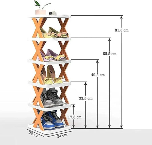 Multicolor Foldable Shoe Rack – Space Saving Storage Organizer for Home, Office & Entryway