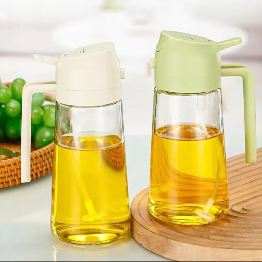 Glass Oil Sprayer with Spray Nozzle for Kitchen Use