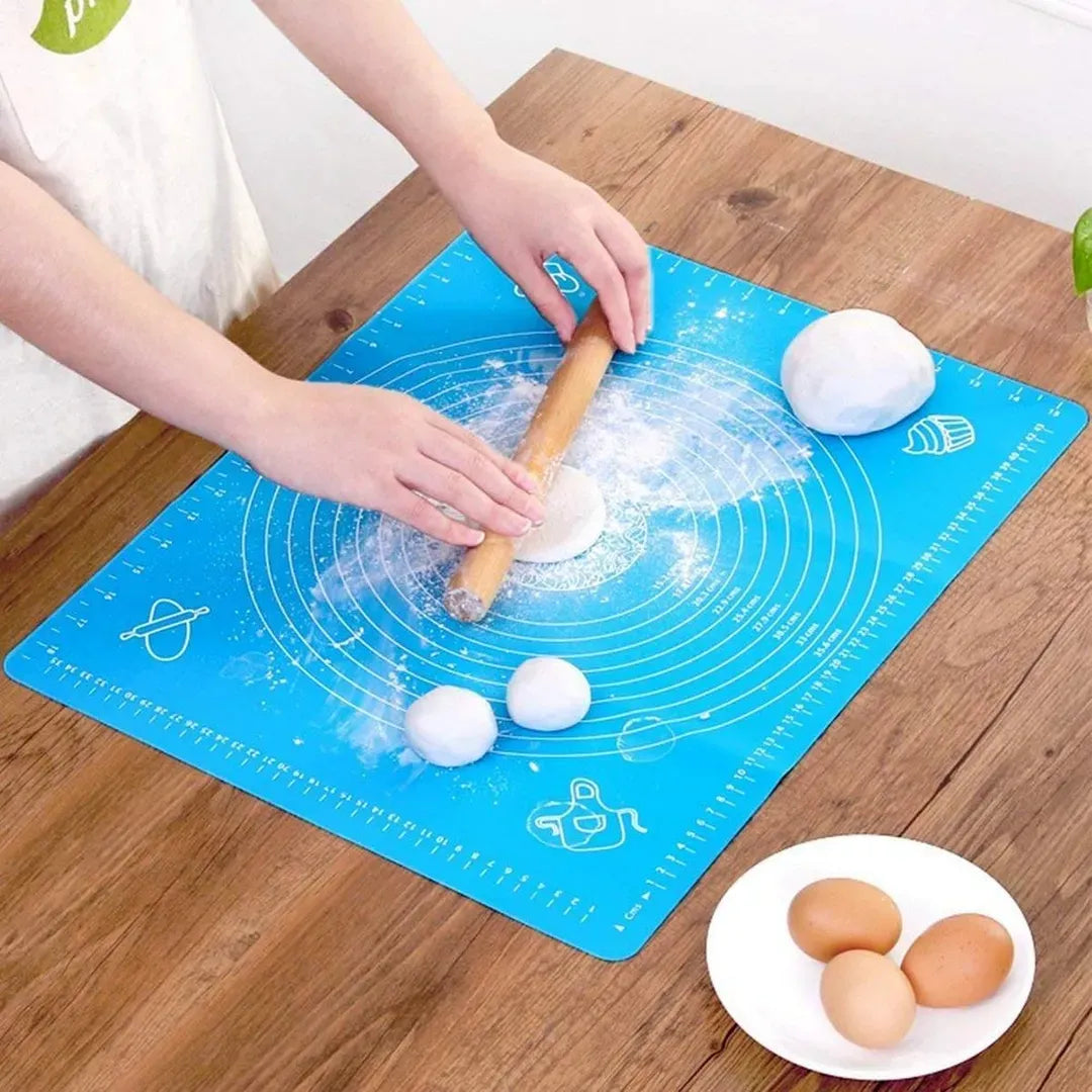 Large Silicone Pastry & Roti Rolling Mat – Non-Stick Dough Baking Mat