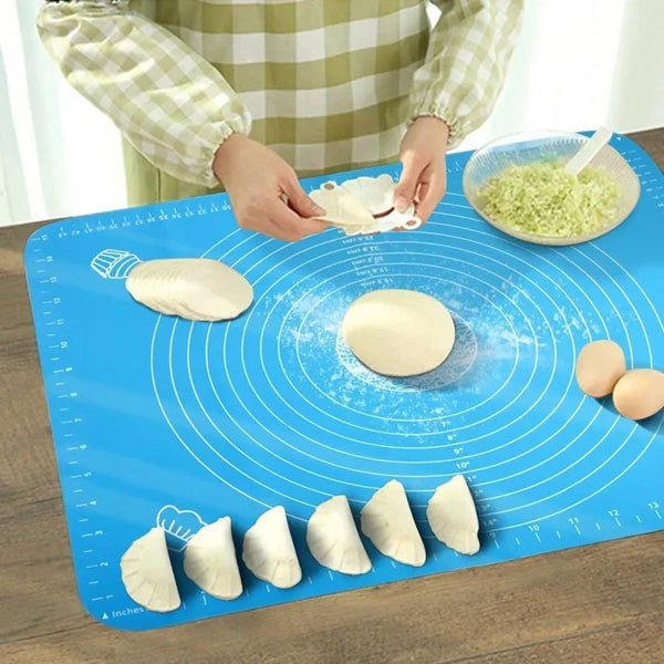 Large Silicone Pastry & Roti Rolling Mat – Non-Stick Dough Baking Mat