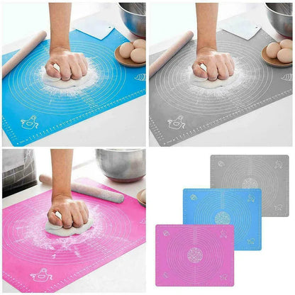Large Silicone Pastry & Roti Rolling Mat – Non-Stick Dough Baking Mat