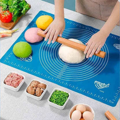 Large Silicone Pastry & Roti Rolling Mat – Non-Stick Dough Baking Mat
