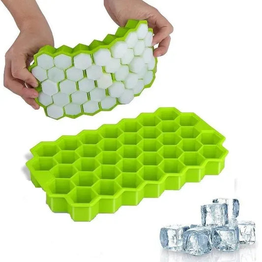 4-in-1 Ice Cube Container with Storage Box – Easy Release Ice Tray