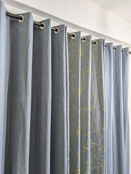 Golden Sparkles Jacquard Curtains for Home & Office
