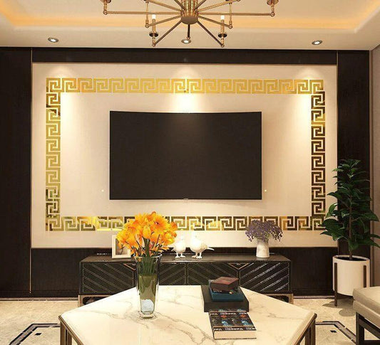 Premium Wall Adhesive Mirror Set – Golden Home Decor Mirrors