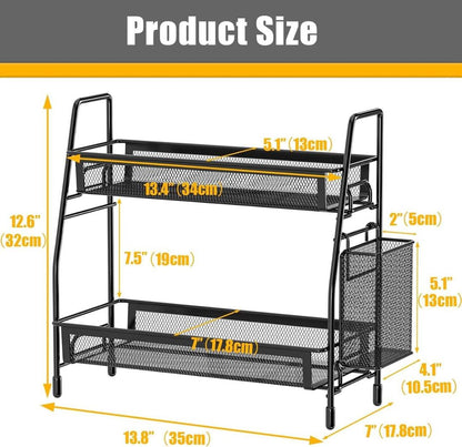 Black Stainless Steel Kitchen Storage Organizer