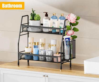 Black Stainless Steel Kitchen Storage Organizer